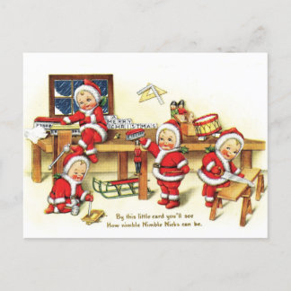 Cartão Postal Brinquedos de Natal para Meninos Boas