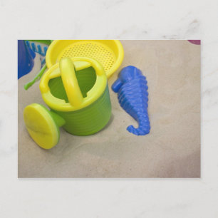 Cartão Postal Brinquedos na praia