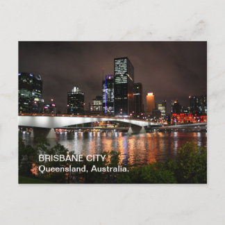 Cartão Postal Brisbane River City in Night Postcard