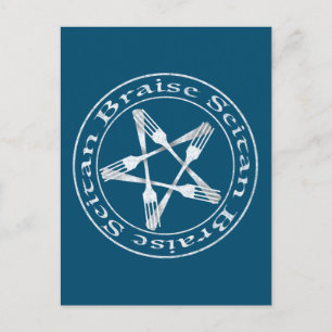 Cartão Postal Brise Seitan Vegan Pentagram (versão leve)