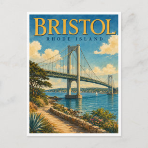Cartão Postal Bristol Rhode Island Mount Hope GeoSaga