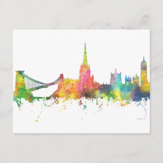 CARTÃO POSTAL BRISTOL, SKYLINE DO REINO UNIDO