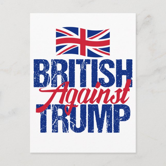 Cartão Postal Britânico Contra Trump (Frente)