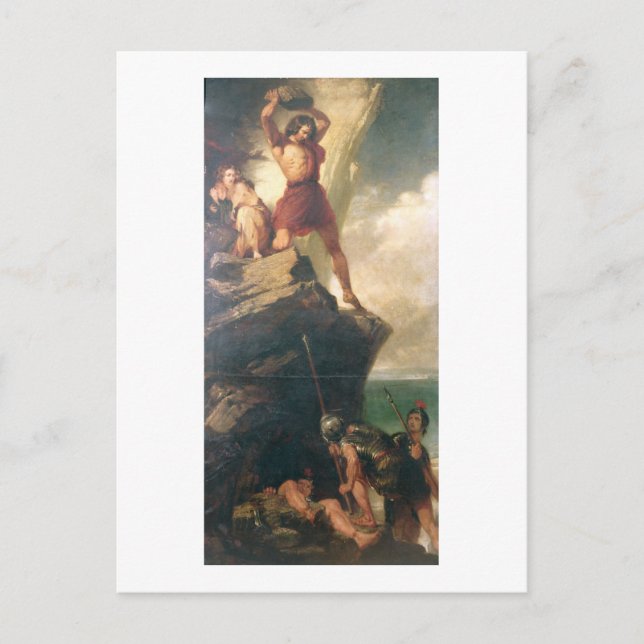 Cartão Postal Britânicos repelindo romanos invasores (Frente)