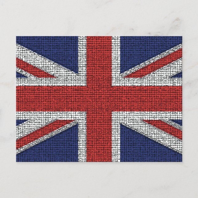 Cartão Postal British Flag Tattered (Frente)