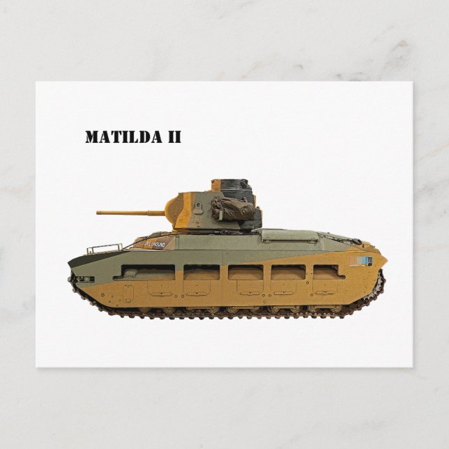 Cartão Postal British Matilda II Infantry Tank (Frente)