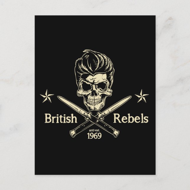 Cartão Postal British Rebels (Frente)