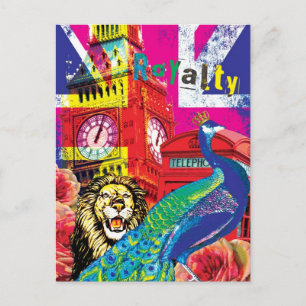 Cartão Postal British Royalty Pop Art