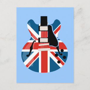 Cartão Postal Britpop Guitar