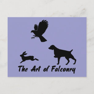 Cartão Postal Brittany Spaniel e Falconry