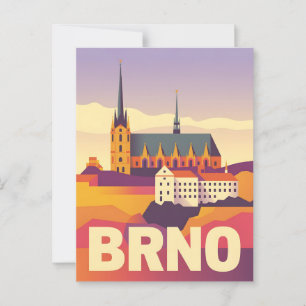 Cartão Postal Brno vintage
