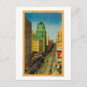 Cartão Postal Broadway Street em Los Angeles, CA