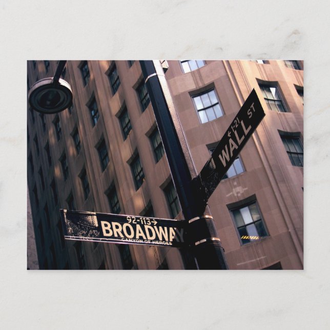 Cartão Postal Broadway/Wallstreet (Frente)