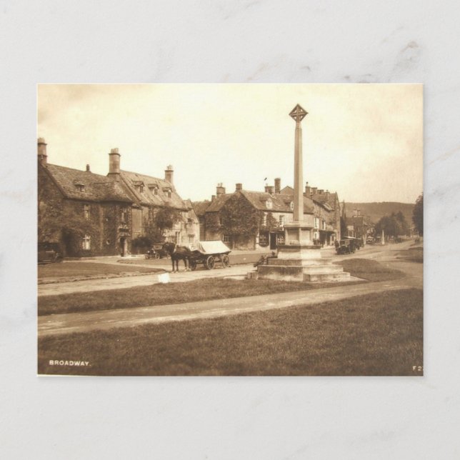 Cartão Postal Broadway, Worcestershire (Frente)