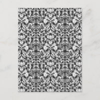 Brocade de gargalo branco preto