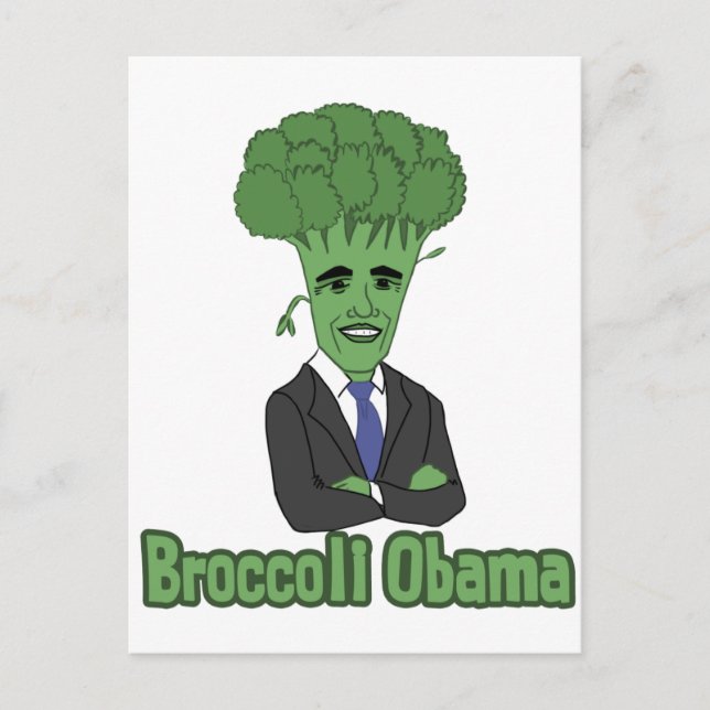 Cartão Postal Broccoli Obama (Frente)