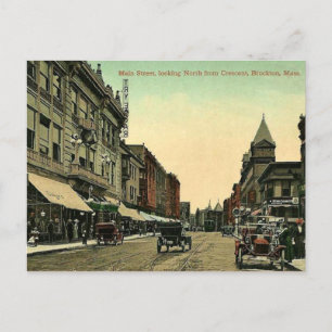 Cartão Postal Brockton, Massachusetts, vintage 1910 postcard