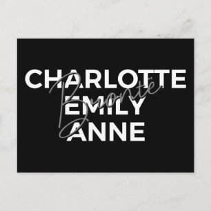 Cartão Postal Brontë Sisters II - Charlotte & Emily & Anne