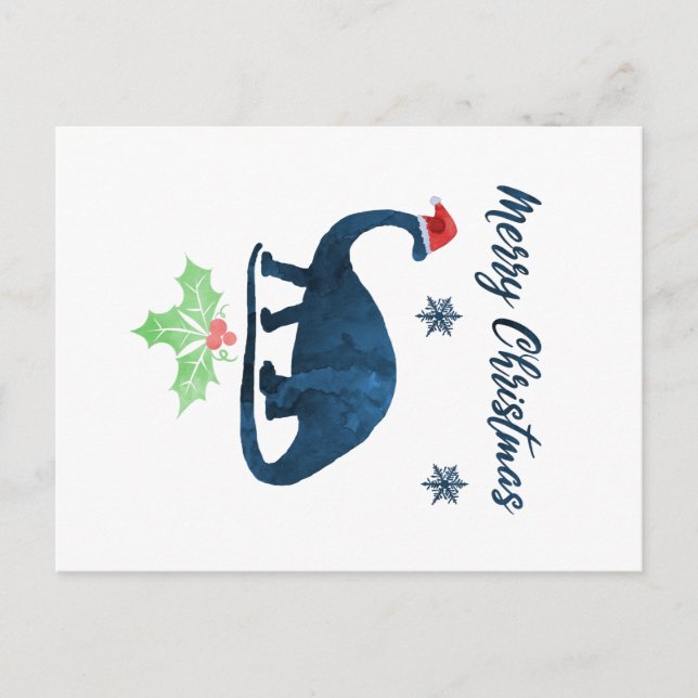 Cartão Postal Brontossauro de Natal (Frente)