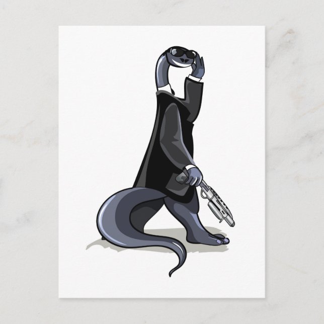 Cartão Postal Brontossauro Disfarçado de Personagem de Filme. (Frente)