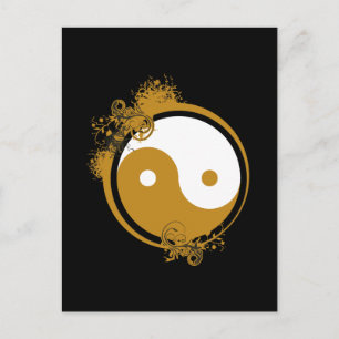 Cartão Postal Bronze Yin Yang