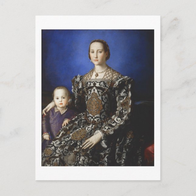 Cartão Postal Bronzino Eleanor de Toledo e seu filho (Frente)