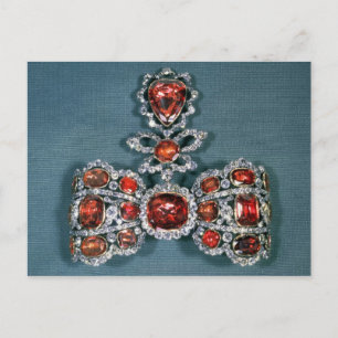 Cartão Postal Brooch de arco com brilho