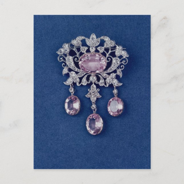 Cartão Postal Brooch em forma de flor, c.1780 (Frente)