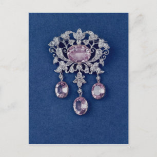 Cartão Postal Brooch em forma de flor, c.1780