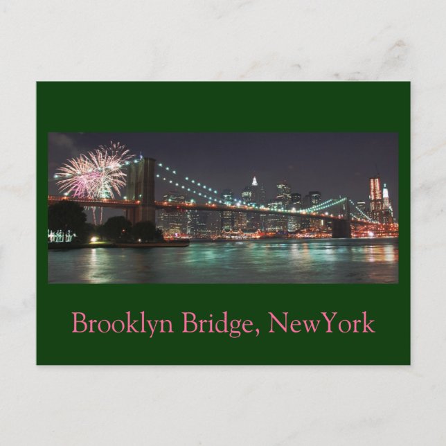 Cartão Postal Brooklyn Bridge 2009, Brooklyn Bridge, Nova Iorque (Frente)