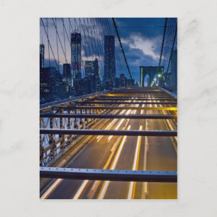 Cartão Postal Brooklyn Bridge Lights