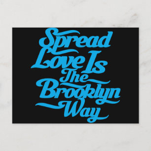 Cartão Postal Brooklyn Love Blue