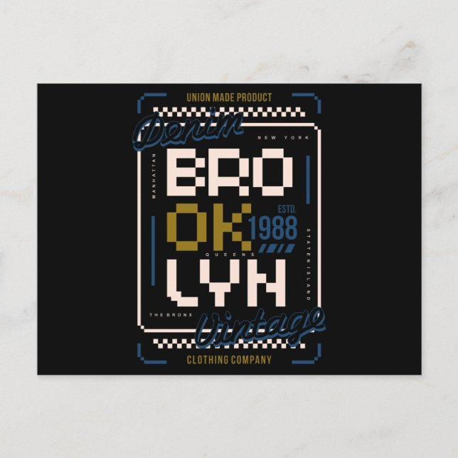 Cartão Postal Brooklyn Nova Iorque (Frente)