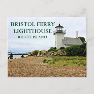 Cartão Postal Brostol Ferry Lighthouse, Cartão-postal Rhode Isl