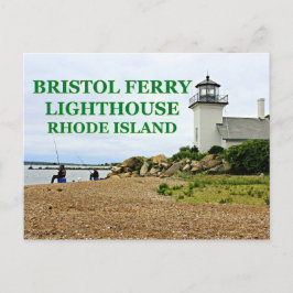 Cartão Postal Brostol Ferry Lighthouse, Cartão-postal Rhode Isla