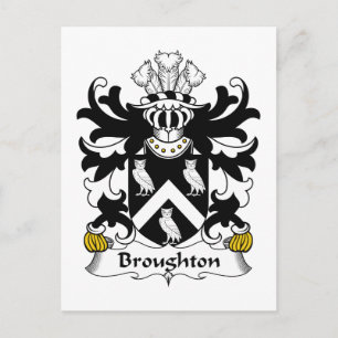 Cartão Postal Broughton Family Crest