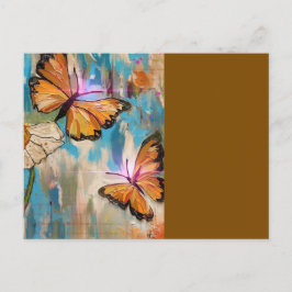 Cartão Postal Brown Butterflies