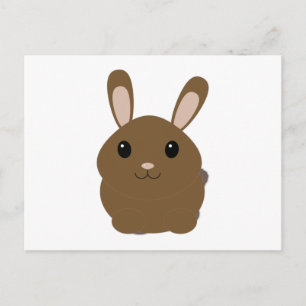 Cartão Postal Brown Cartoon Bunny