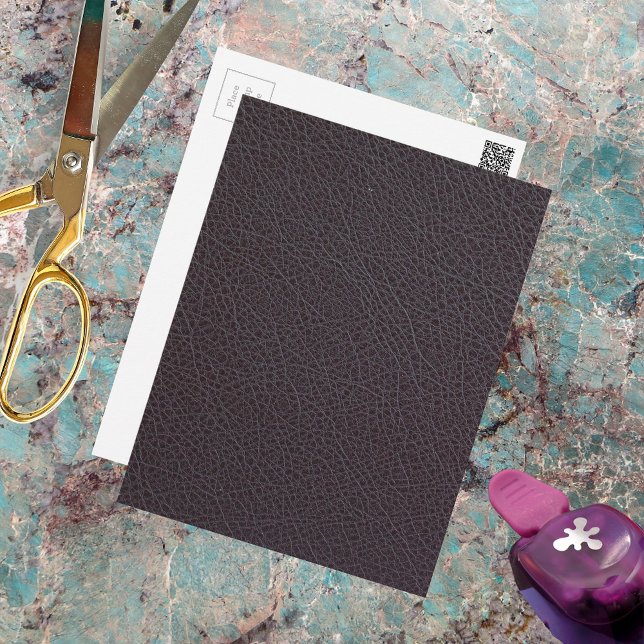 Cartão Postal Brown Faux Leather (Criador carregado)