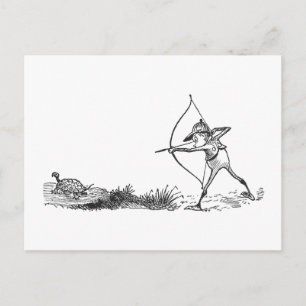 Cartão Postal Brownie Archer Aims no Turtle
