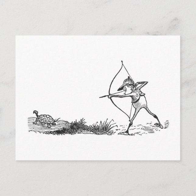 Cartão Postal Brownie Archer Aims no Turtle (Frente)