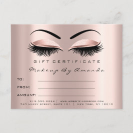 Cartão Postal Brows de Ativação de Extensão de Lashes de Certifi
