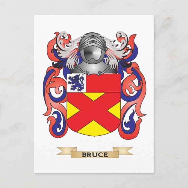 Cartão Postal Bruce Casaco de Braços (Crest Familiar) (Frente)