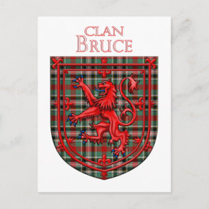 Cartão Postal Bruce da Xadrez escocesa de Kinnaird Tartan