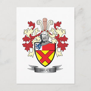Cartão Postal Bruce Family Crest Casaco de Armas
