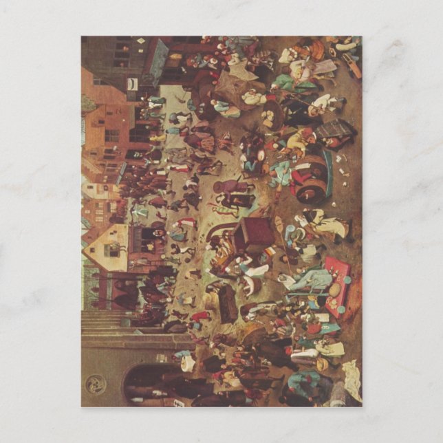 Cartão Postal Bruegel d. ?., Pieter Serie der Sogenanten bilder (Frente)