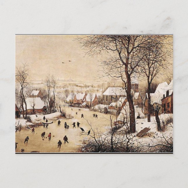 Cartão Postal Bruegel the Elder - Paisagem de inverno com Patina (Frente)