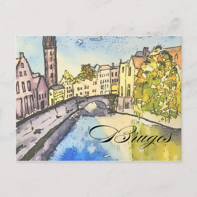Cartão Postal Bruges Belgium (Frente)