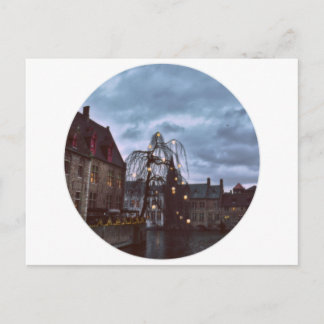 Cartão Postal Brugge Azul