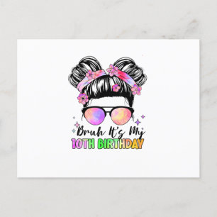Cartão Postal Bruh É meu décimo aniversário de 10 anos
